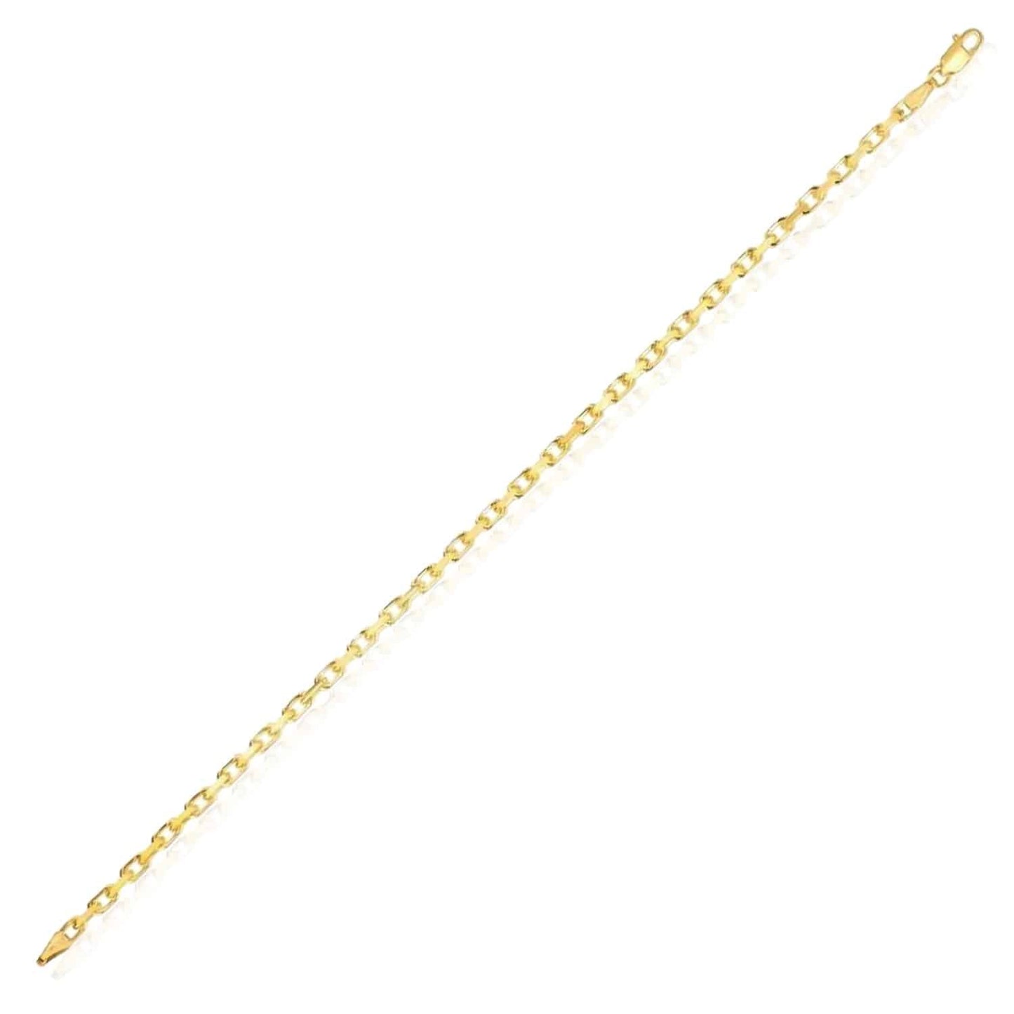 Solid 14K Real Gold Yellow 2.5mm Luxe Cable Bracelet 7.25"