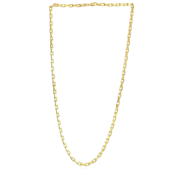 14K Yellow Gold 3.6mm Luxe Cable Chain (Solid Links) 20" - 24" - WJD Exclusives