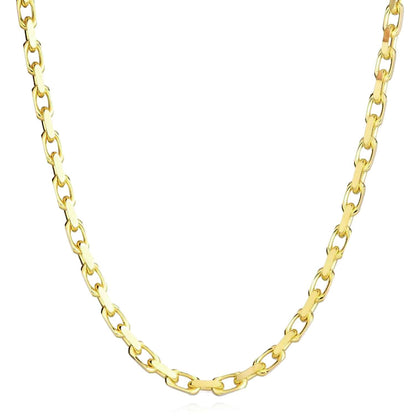 Solid 14K Real Gold 3.6mm Luxe Cable Chain Necklace 20" 22" 24"
