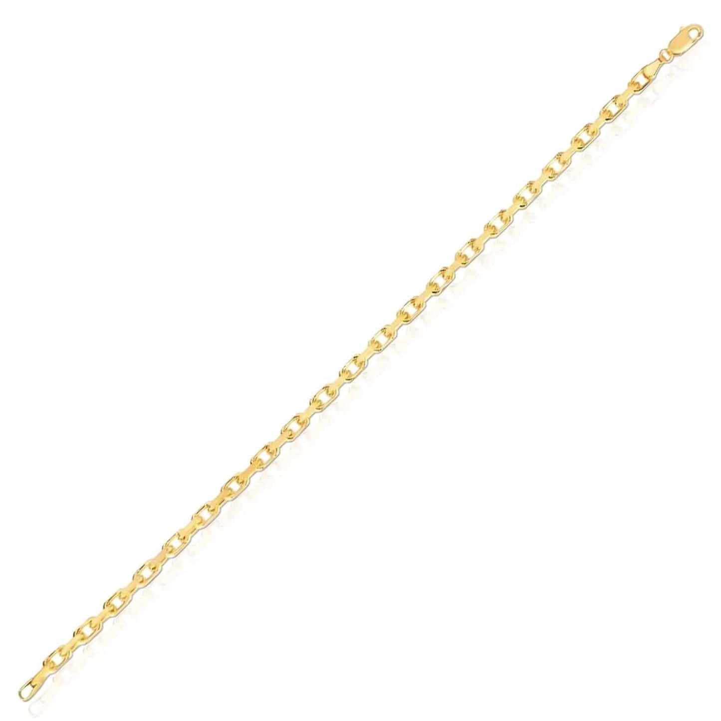 Solid 14K Real Gold Yellow 3.6mm Luxe Cable Bracelet 8.25"