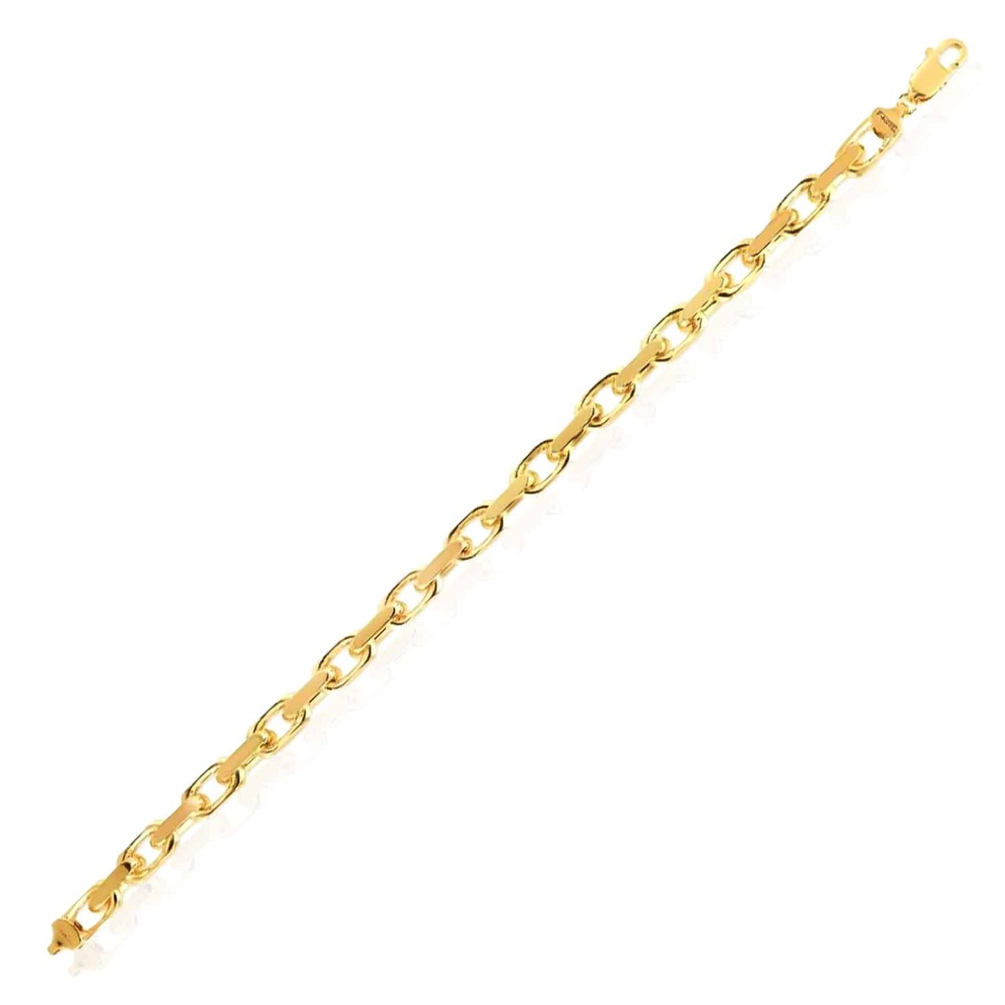 Solid 14K Real Gold Yellow 6mm Luxe Cable Bracelet 8.25"