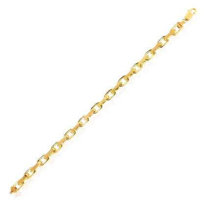 Solid 14K Real Gold Yellow 6mm Luxe Cable Bracelet 8.25"