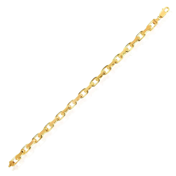 14K Yellow Gold 6mm Luxe Cable Bracelet (Solid Links) 8.25" - WJD Exclusives