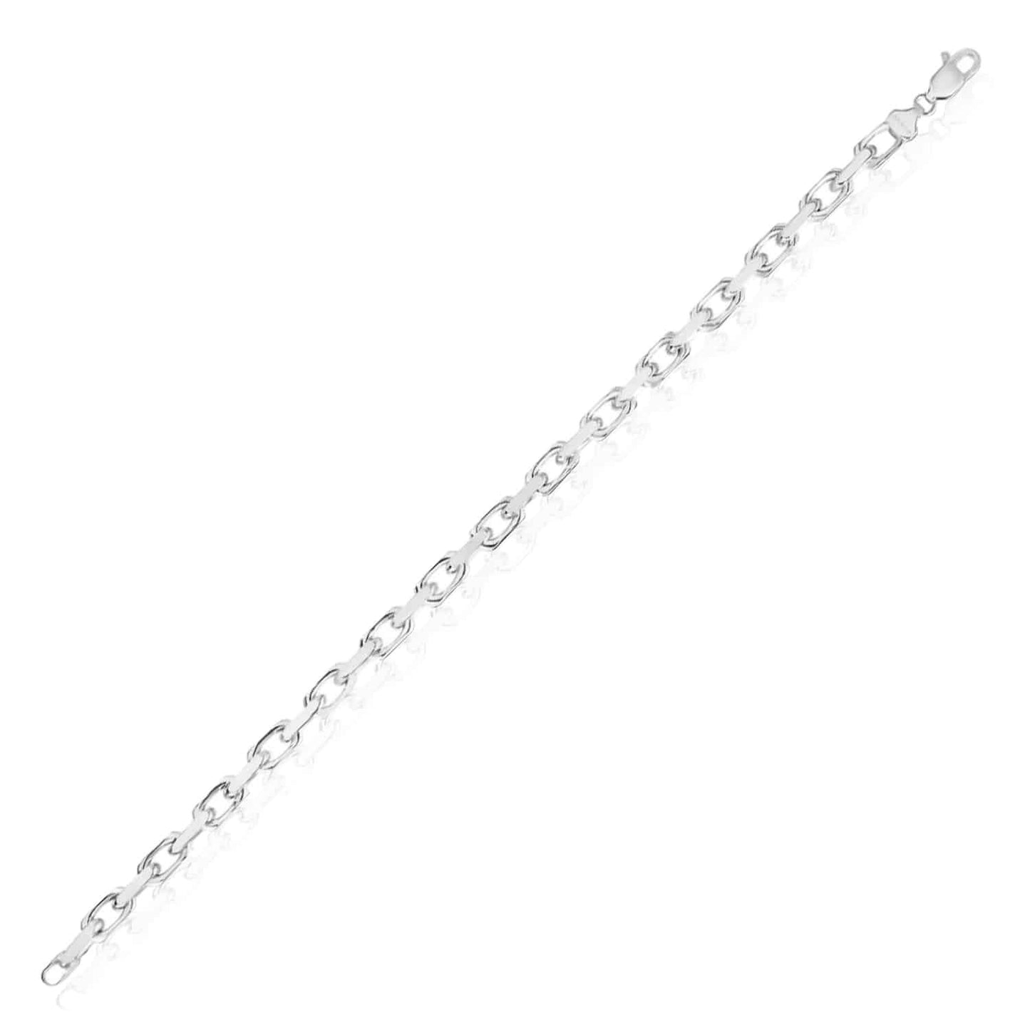 14K Real Gold Yellow White 4.8mm Luxe Cable Bracelet 8.25"