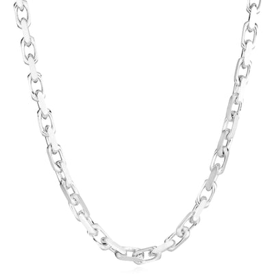 14K Yellow White Gold 4.8mm Luxe Cable Chain (Solid Links) 20" - 26" - WJD Exclusives