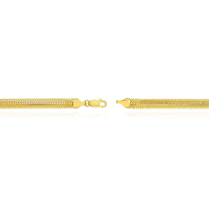 14K Real Gold Yellow 6.4mm Snake Necklace 16" 18"