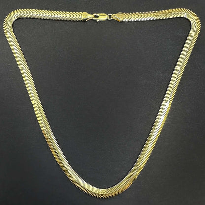 14K Real Gold Yellow 6.4mm Snake Necklace 16" 18"