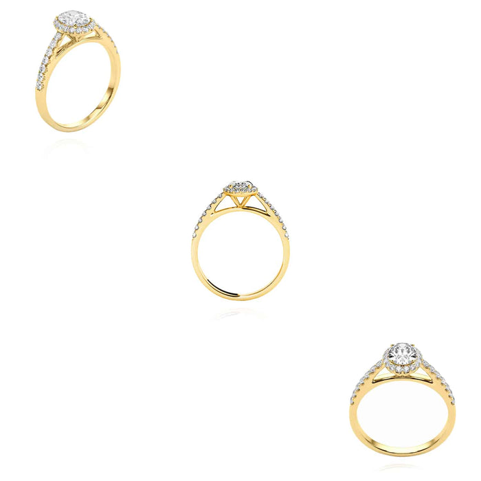 3.45CTW Lab - Grown Diamond & Natural Diamond 18K Yellow Gold Oval Ring - WJD Exclusives