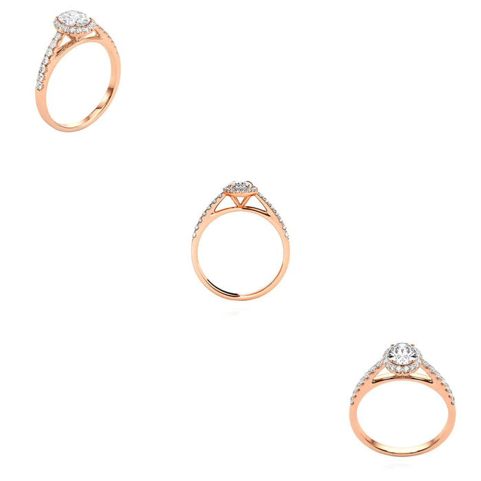 3.45CTW Lab - Grown Diamond & Natural Diamond 18K Rose Gold Oval Ring - WJD Exclusives
