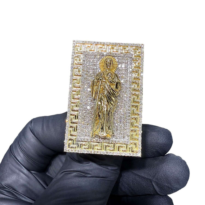 1.62CTW Natural Diamond 10K Yellow Gold St. Jude Diamond Signet Ring - WJD Exclusives