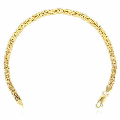 10K Gold Yellow 4mm Byzantine Bracelet 8"