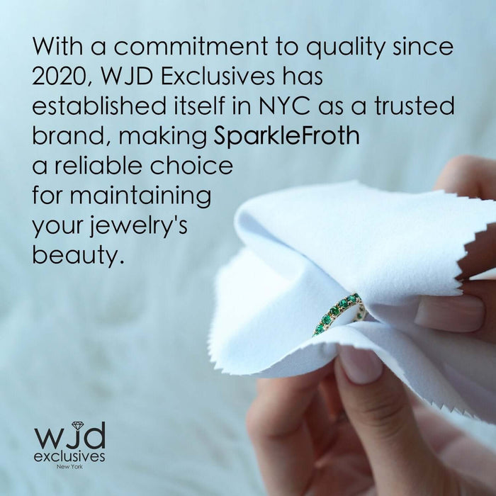 SparkleFroth Jewelry Cleaning Kit for Gold & Silver Brush Tweezers Non - Toxic - WJD Exclusives