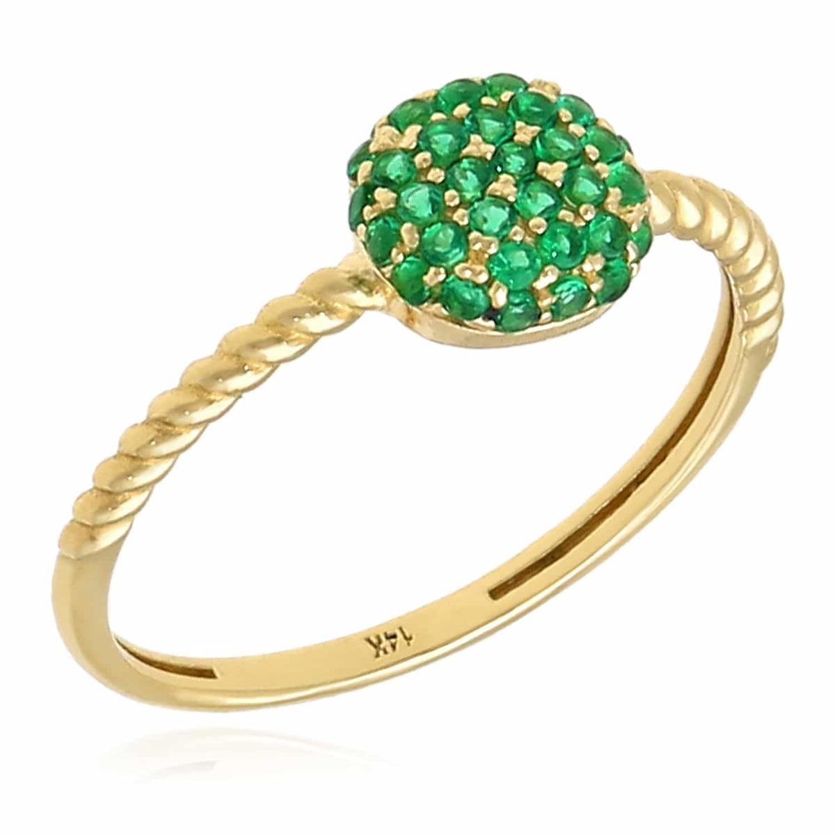 0.35CTW CZ 14K Yellow Gold Multiple Colors Cocktail Ring - WJD Exclusives