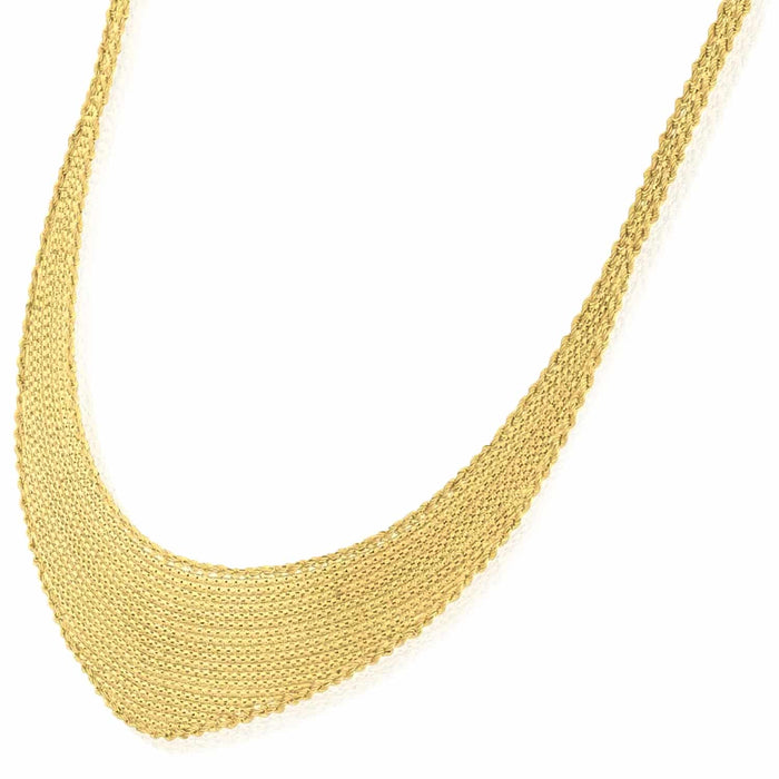 14K Yellow Gold Cleopatra Rope Necklace (Solid Links) 17" - WJD Exclusives