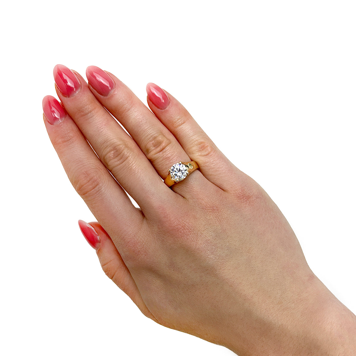 2C Charles & Colvard Forever One Moissanite 14K Yellow Gold Engagement Ring
