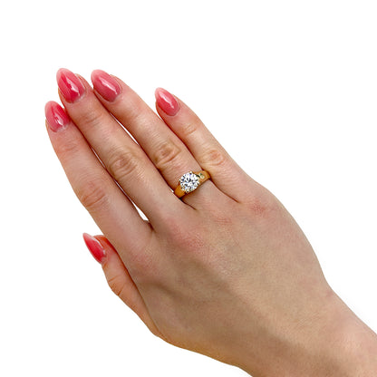 2C Charles & Colvard Forever One Moissanite 14K Yellow Gold Engagement Ring