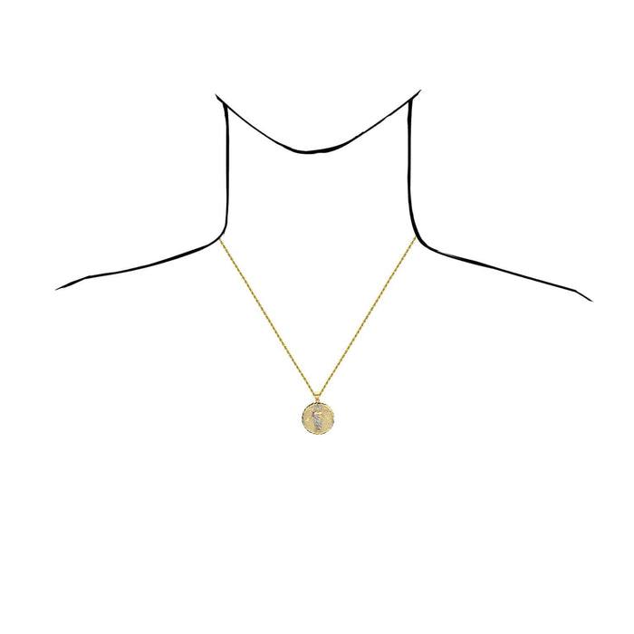 10K Gold Yellow White Two - Tone Jesus Pendant 1.4" - WJD Exclusives