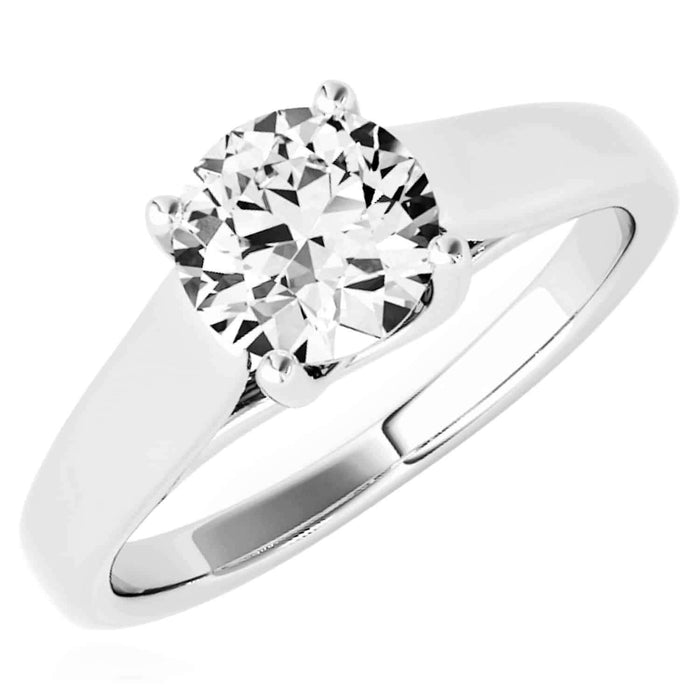 2CT Charles & Colvard Forever One Moissanite 14K White Gold Engagement Ring - WJD Exclusives