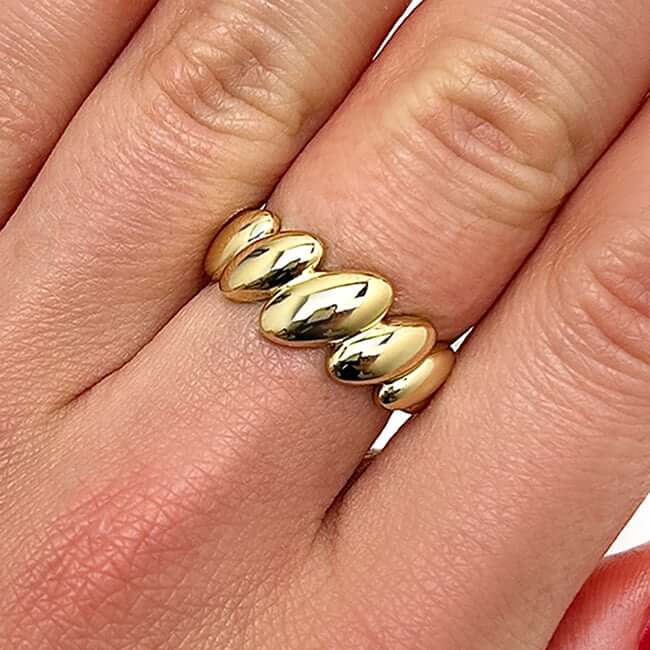 10K Yellow Gold San Marco Band Ring - WJD Exclusives
