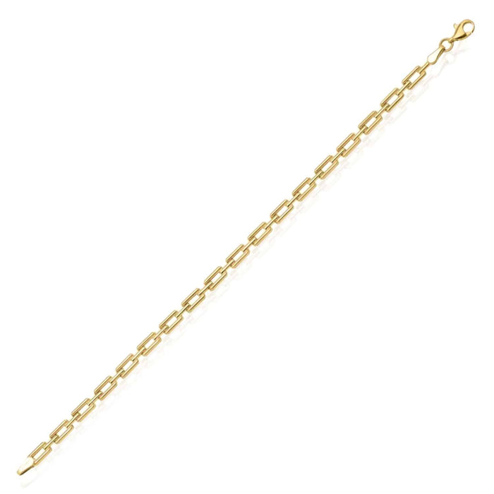 10K Yellow Gold 4mm Deco Bracelet (Hollow) 7" - WJD Exclusives