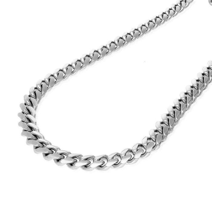 Sterling Silver 6mm-15mm Miami Cuban Chain (Solid Links) 24"-32"