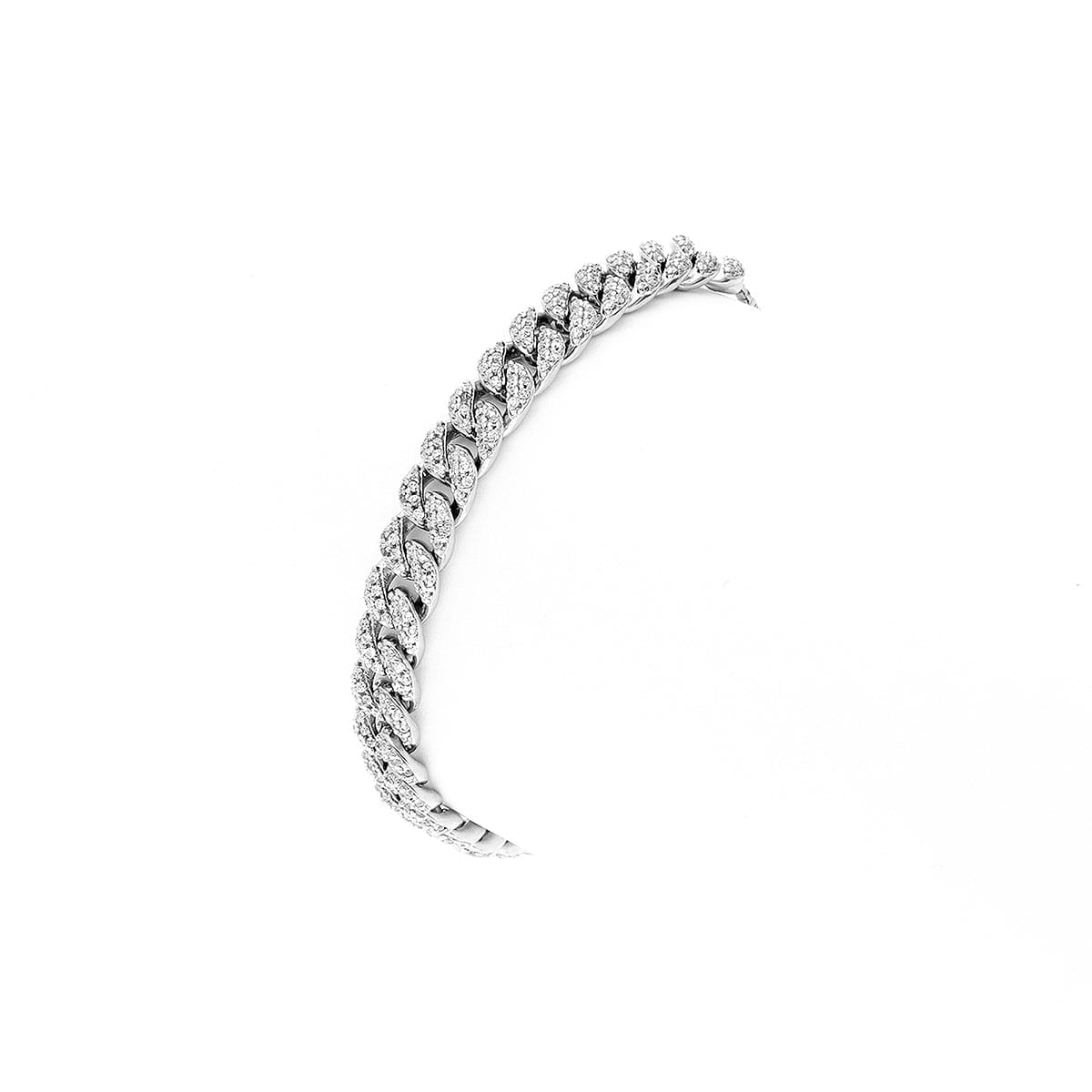 Yellow White Rose Gold Over Silver 6.5mm Miami Cuban CZ Bracelet