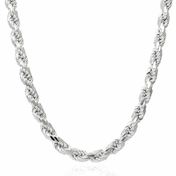 Sterling Silver 1.5mm-8mm Rope Chain (Solid Links) 16"-30"