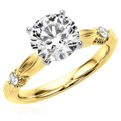 1.06CT Lab - Grown Diamond 14K Yellow Gold Sculpted Infinity Engagement Ring - WJD Exclusives