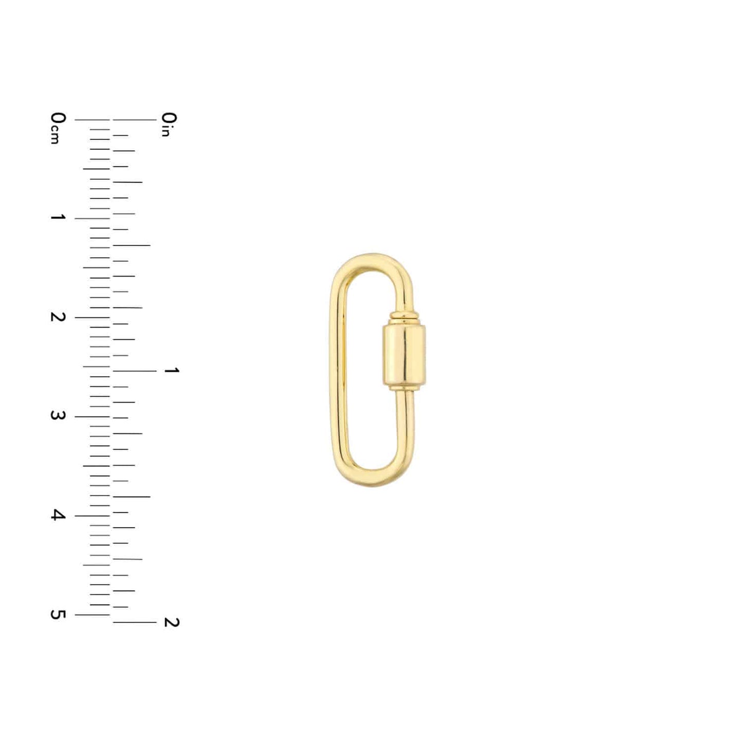 14K Real Gold Heart Round Paperclip Oval Lock Connectors