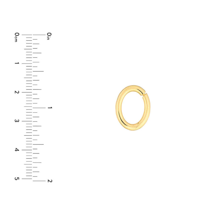 14K Gold Heart Round Paperclip Oval Lock Connectors - WJD Exclusives