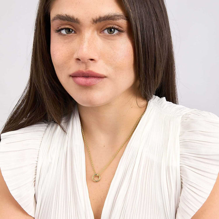 14K Gold Heart Round Paperclip Oval Lock Connectors - WJD Exclusives