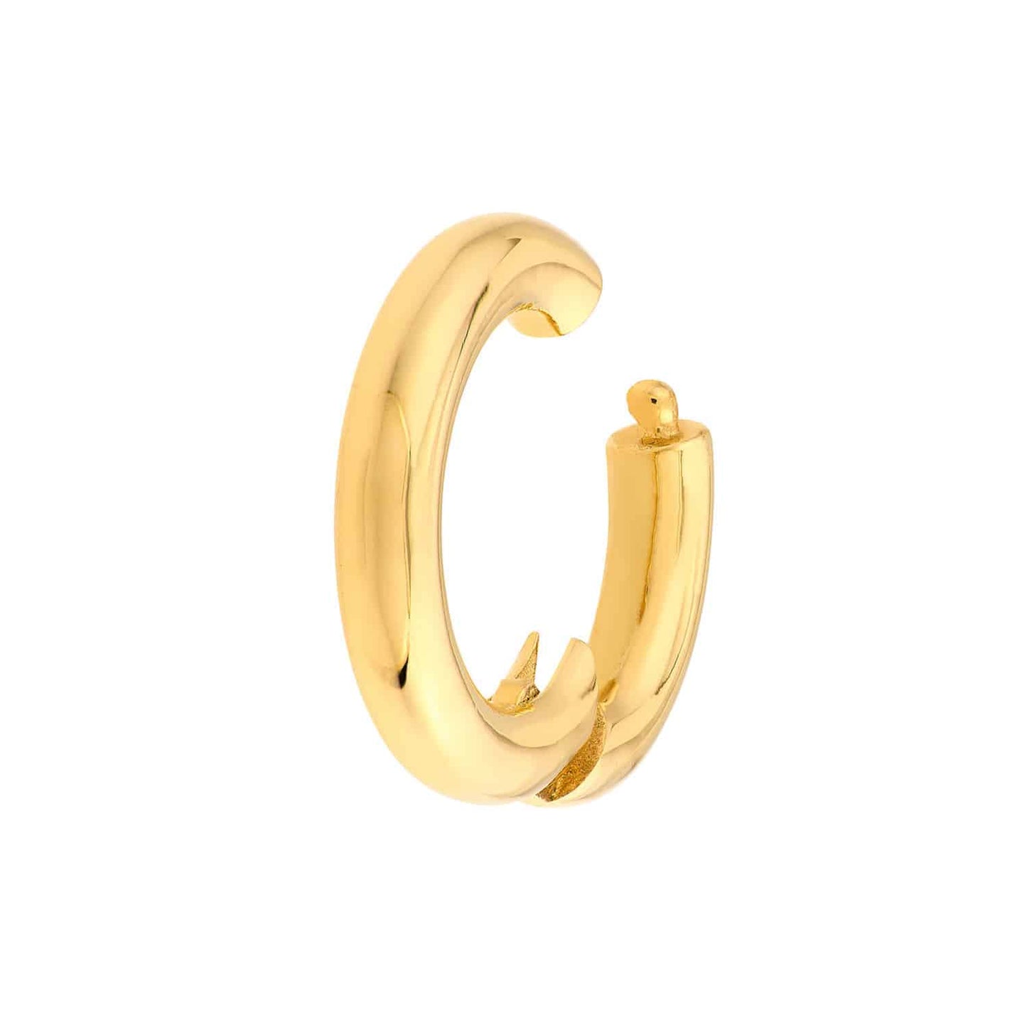 14K Real Gold Heart Round Paperclip Oval Lock Connectors