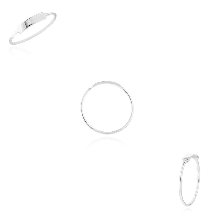 14K Gold Yellow White Rose ID Bar Wire Cocktail Ring - WJD Exclusives