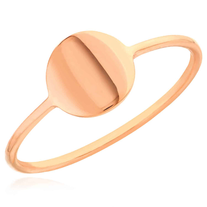 14K Gold Yellow White Rose Round Disc Band Cocktail Ring - WJD Exclusives