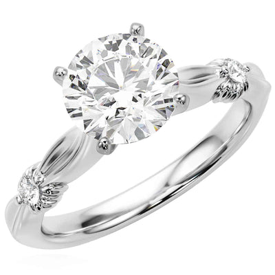 1.06CT Lab - Grown Diamond 14K White Gold Sculpted Infinity Engagement Ring - WJD Exclusives