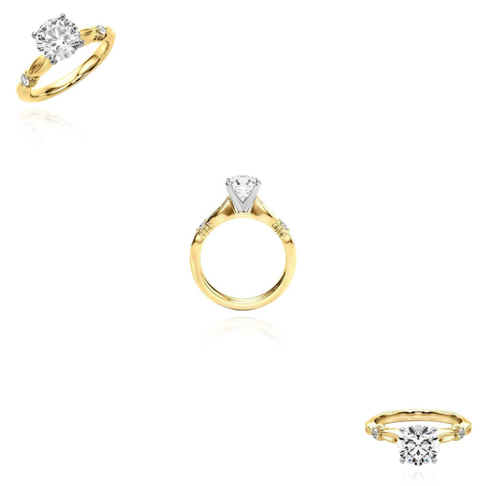 1.56CT Lab - Grown Diamond 14K Yellow Gold Sculpted Infinity Engagement Ring - WJD Exclusives