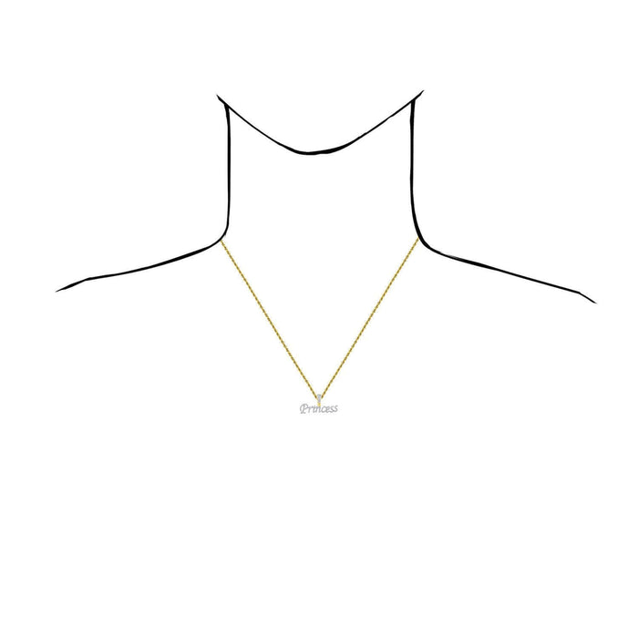 0.33CTW Natural Diamond 10K Gold Princess Script Pendant 0.6" - WJD Exclusives