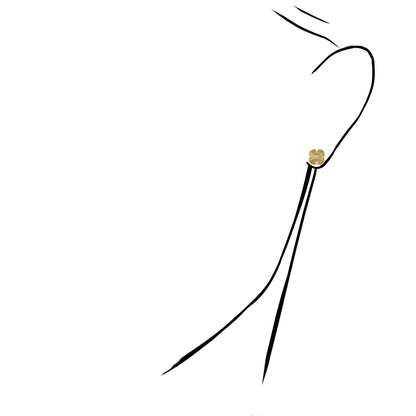 14K Yellow Gold Diamond-Cut Stud Earrings 9mm