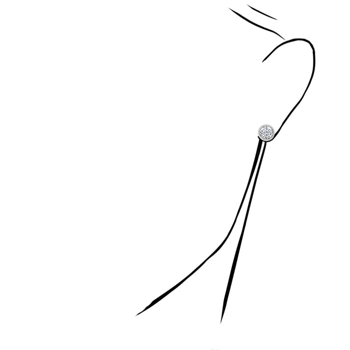 2CTW Lab - Grown Diamond 14K Gold Solitaire Earrings Removable Rope Jackets - WJD Exclusives