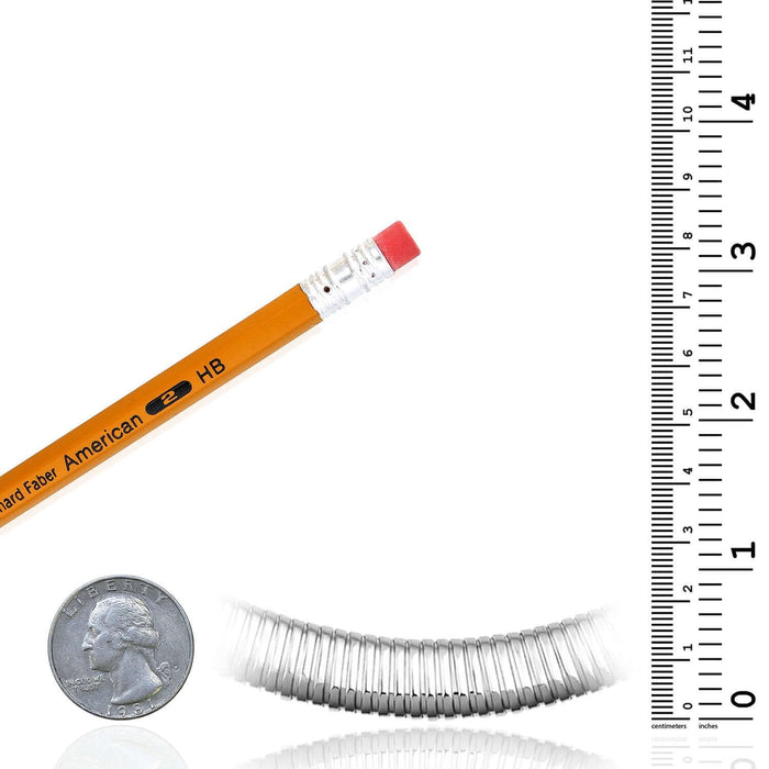 Sterling Silver 14mm Omega Chain Necklace (Solid Links) 18" - WJD Exclusives