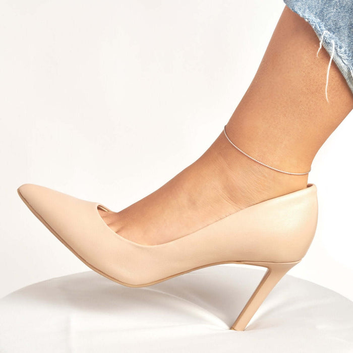 14K Yellow White Gold Diamond - Cut Spiga Wheat Ankle Bracelet (Solid Links) 10" - WJD Exclusives