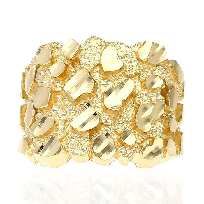 10K Gold Nugget 18mm Ring
