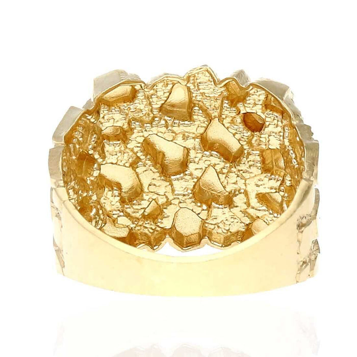 10K Gold Nugget 18mm Ring