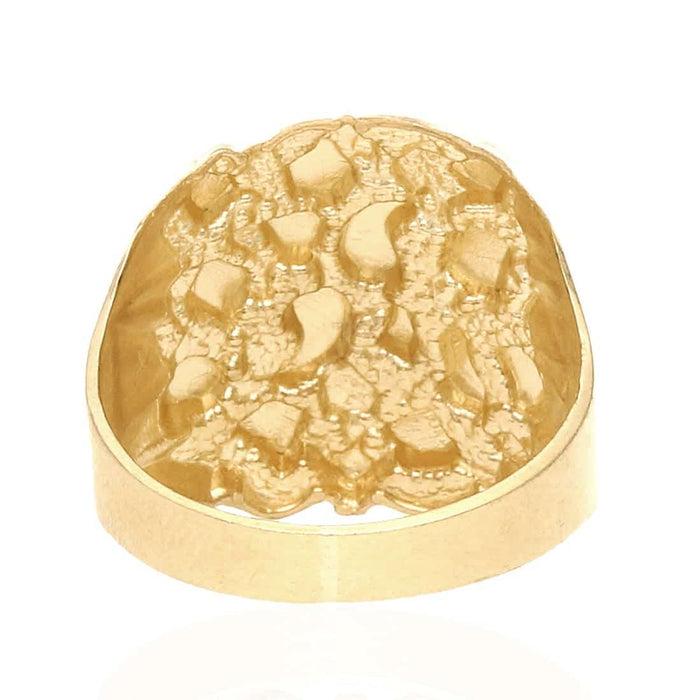 10K Gold Diamond-Cut Nugget Ring