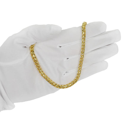 14K Yellow Gold 5mm Round Franco Chain (Solid Links) 20"-28"