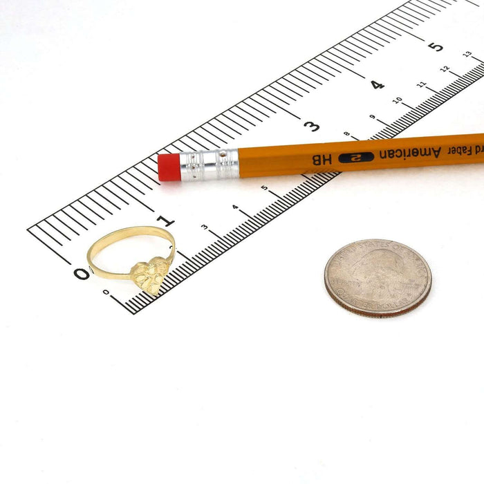 10K Yellow Gold 8mm Small Heart Nugget Ring - WJD Exclusives