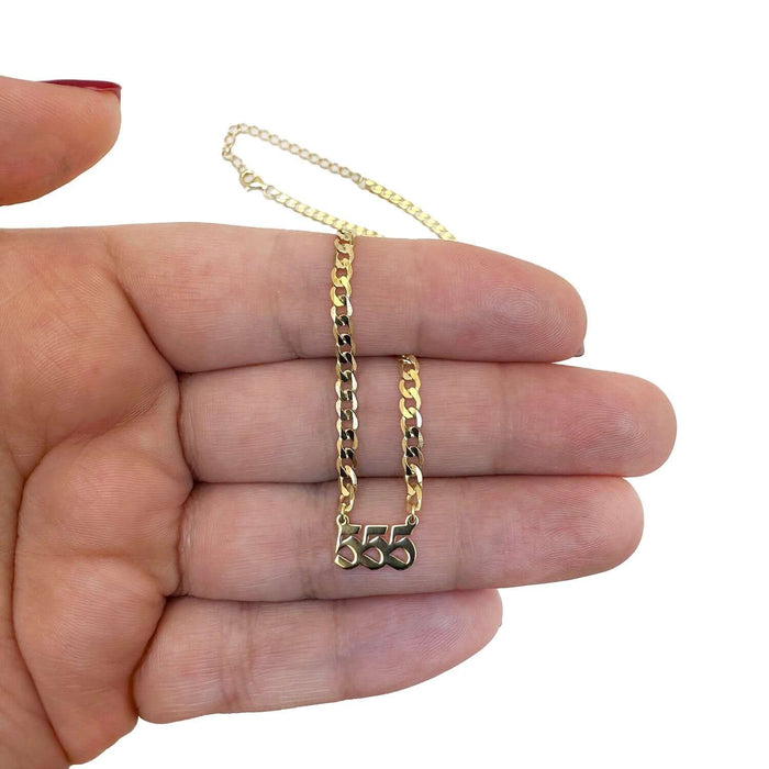 18K Yellow Gold Over Sterling Silver 555 Cuban Necklace (Solid Links) 16" - 18" Adjustable - WJD Exclusives
