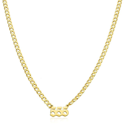 18K Yellow Gold Over Sterling Silver 555 Cuban Necklace (Solid Links) 16" - 18" Adjustable - WJD Exclusives