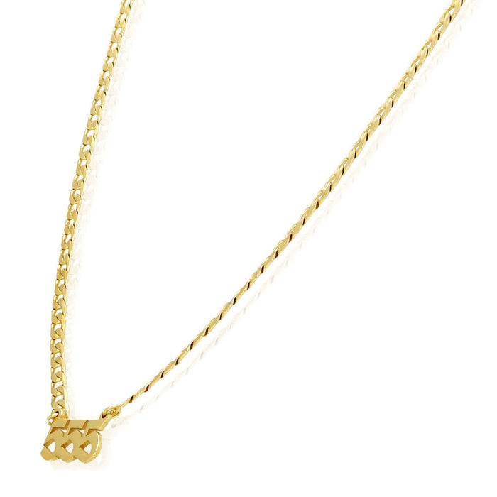 18K Yellow Gold Over Sterling Silver 555 Cuban Necklace (Solid Links) 16" - 18" Adjustable - WJD Exclusives