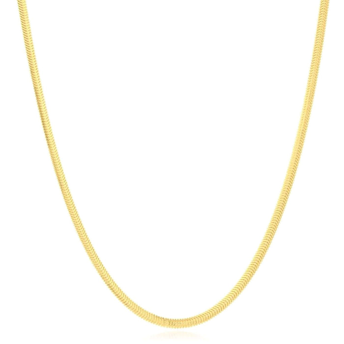 14K Gold 2.6mm Snake Chain (Solid Links) 16" - 20" - WJD Exclusives